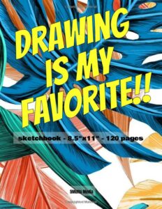 Drawing is my favorite cover with colorful plant leaves
