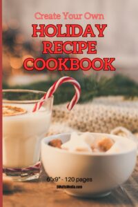 Egg nog with a candy cane in in and holiday treats