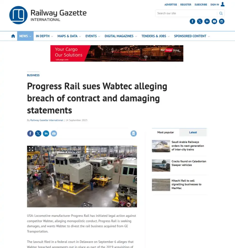 Railway Gazette Story